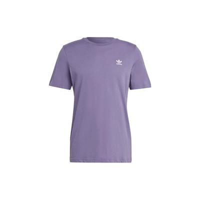 Originals Trefoil Solid Logo Print Round Neck Short Sleeve T-Shirt Men Tops Tech-Purple IA4868