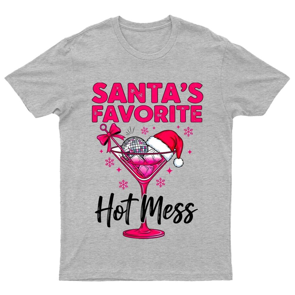 Santas Favorite Hot Mess TShirt Unisex Gift Retro Funny Womens Vintage Mens Unisex T-Shirt XL