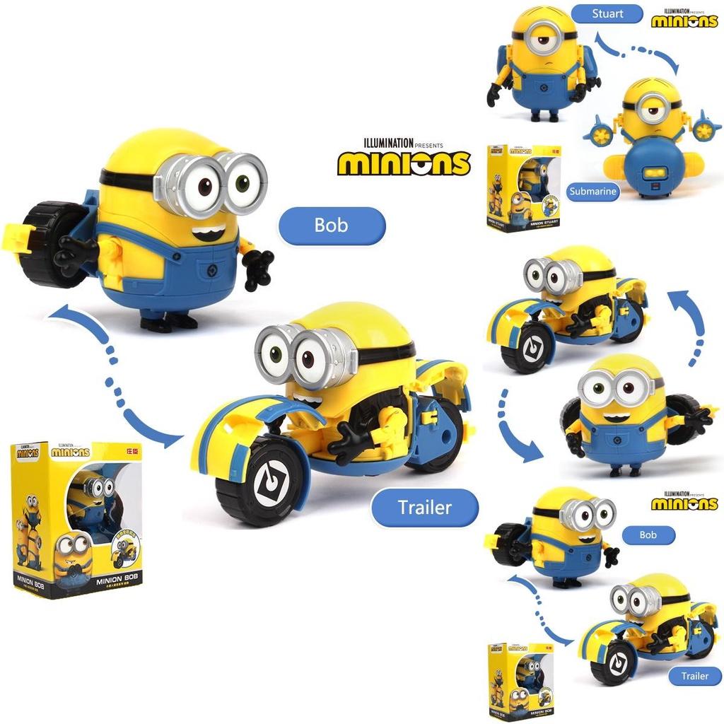 Ich – Einfach unverbesserlich Minions Kevin Stuart Bob Actionfigur Verformbares Modell Spielzeugauto Sammle die gesamte Serie für maximale Action!