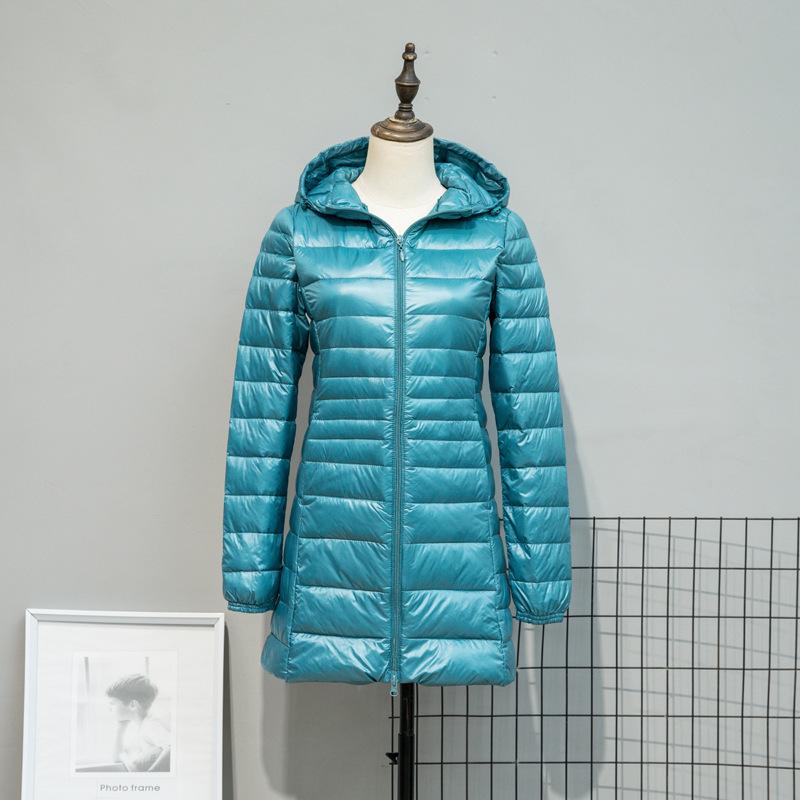 Giacche Piumino da Donna Giacca in Piuma d'Anatra Autunno Inverno Calda Portatile con Cappuccio Giubbotto Antivento Parka
