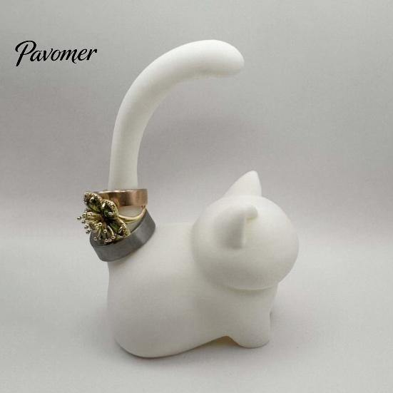 Jewelry Organizer for Rings Cute Cat Ring Holder, Minimalist Stand Bedroom Dressing Practical Storage Gift Table, Decorative Sitting And Earrings
