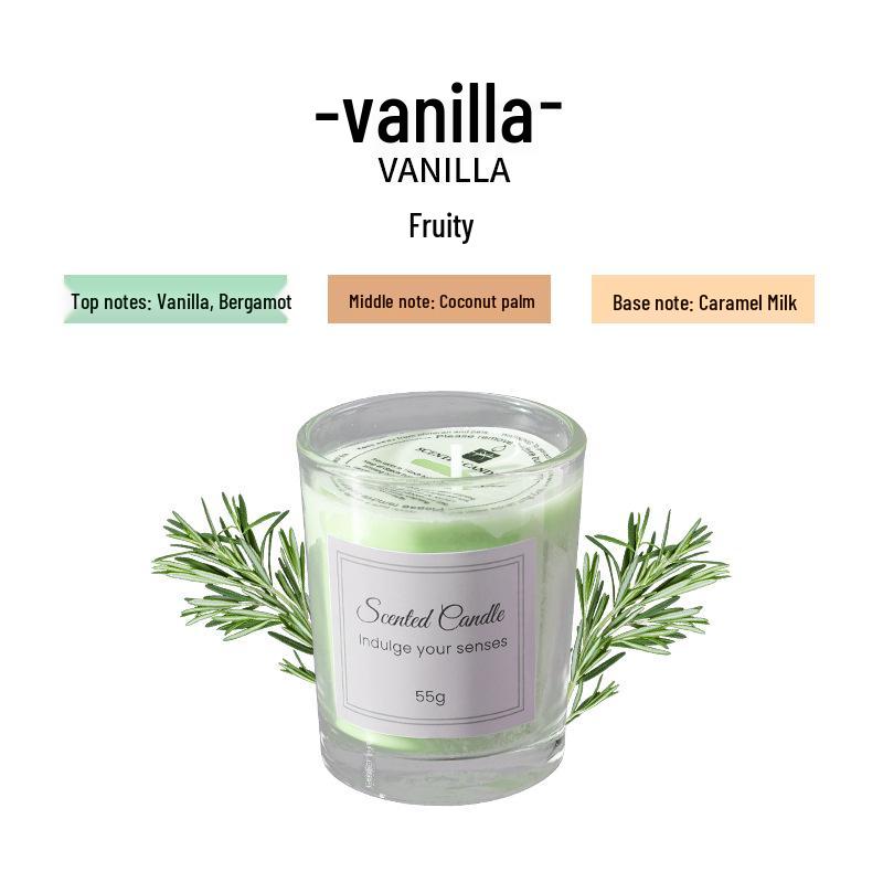 Luxury Scented Soy Candle Gift Set with Glass Cup - Smokeless and Elegant 130g