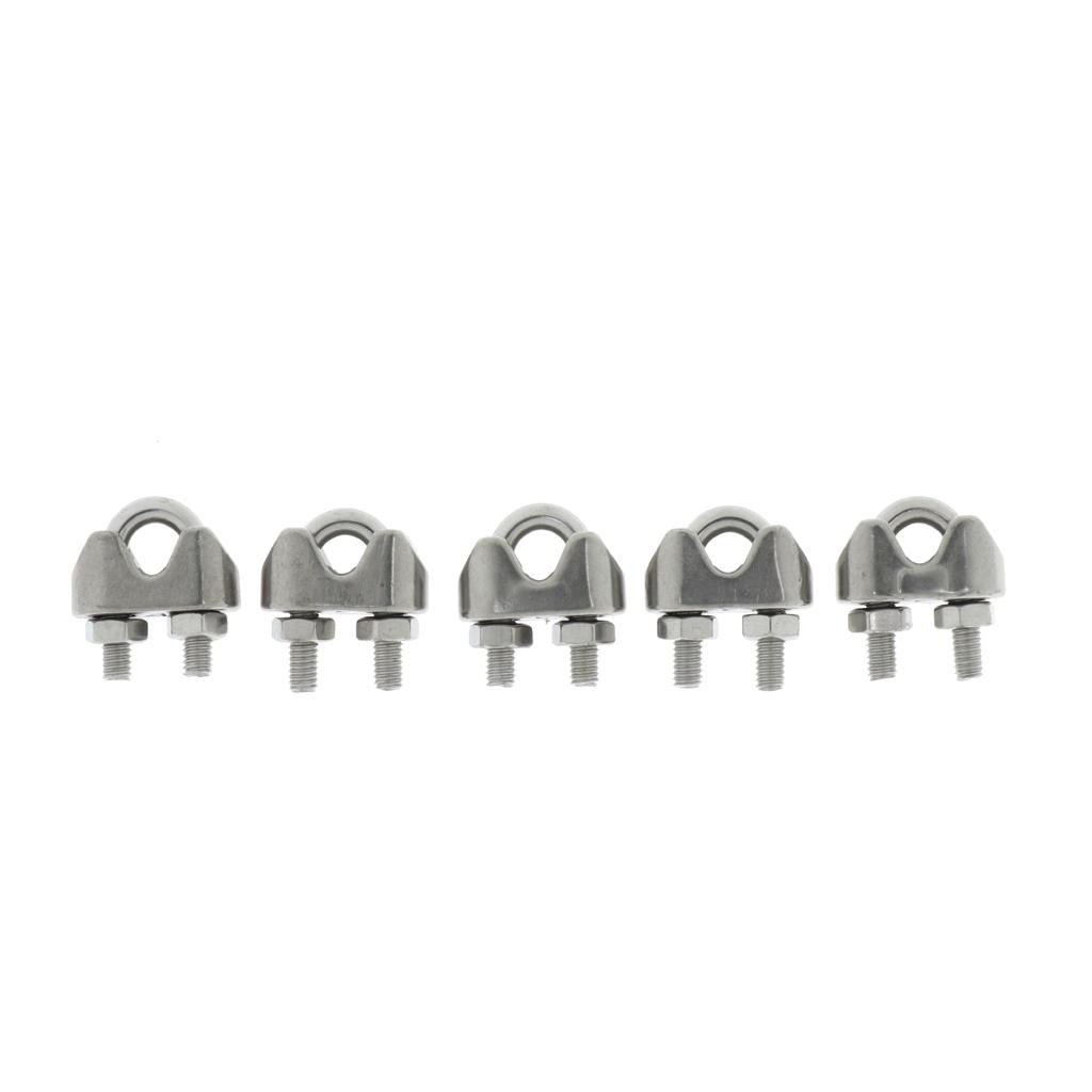 304 Stainless Steel M3//M5/M6 Bolt Saddle Clip Clamps Rope Clips 2mm /3mm /4mm /5mm /6mm /8mm