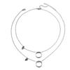 Simple Double-layer Irregular Circle Necklace Light Luxury Niche Love Stitching Jewelry Necklace Couple Model
