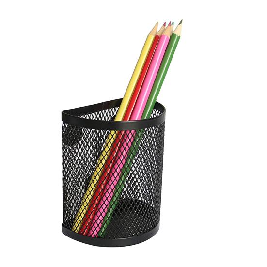 Pencil Holder Good Ventilation Fine Mesh Space-saving Metal Multifunction Desktop Magnetic Basket Pen Storage Box Daily Use