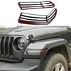 2X Glossy Black Front Wheel Eyebrow Light Cover Trim For Jeep Wrangler Jl 2018+