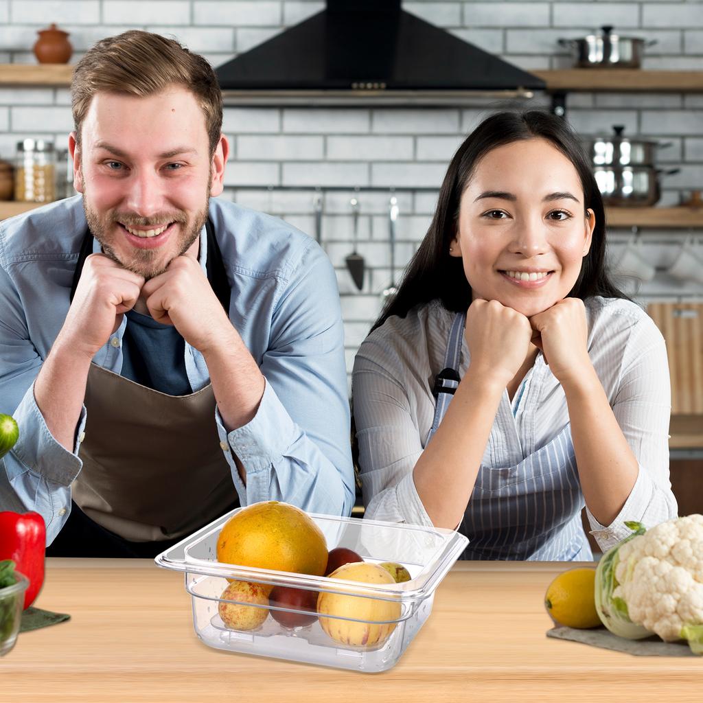 12 st Plast Avrinningshylla För 1/6 Storlek Matbehållare Klar Plastgaller Akryl Matavrinningsbrickor Plast Avrinningsbricka Klar Avrinningsbricka
