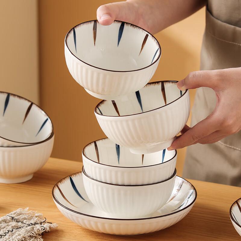 Japanese Ceramic Rice & Noodle Bowl Set