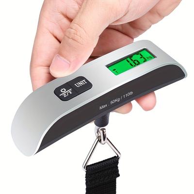 50KG Mini závěsná váha Přenosná váha na zavazadla, Hák, Digitální cestovní váha na tašky a balíky