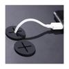 10PCS Desktop Cable Sealing Ring, Flexible Silicon Cable Hole Cover, Wire Finisher, Cable Passing, White/Black Round Washer