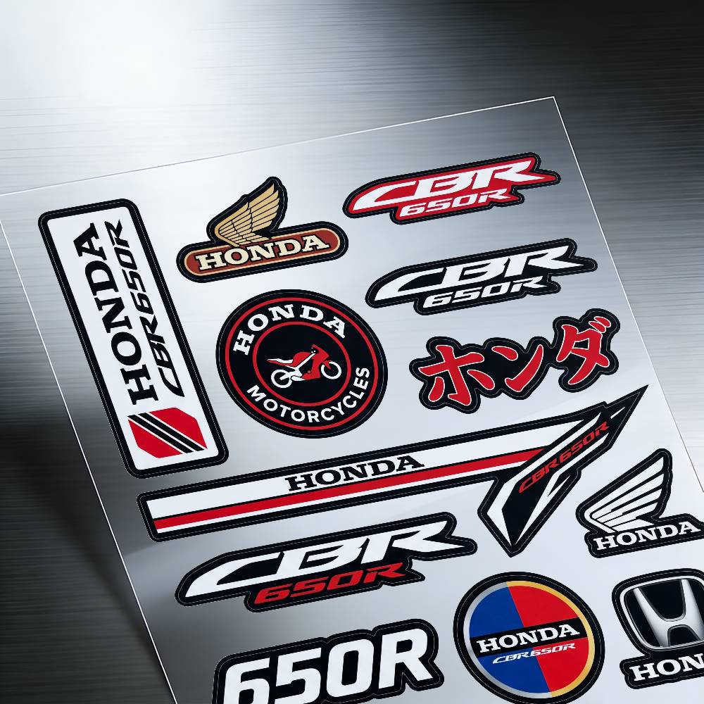FOR HONDA CBR650R Motorcycle Reflective Stickers Waterproof Decals for Helmet Scooter Fuel Tank Toolbox Racing XL0