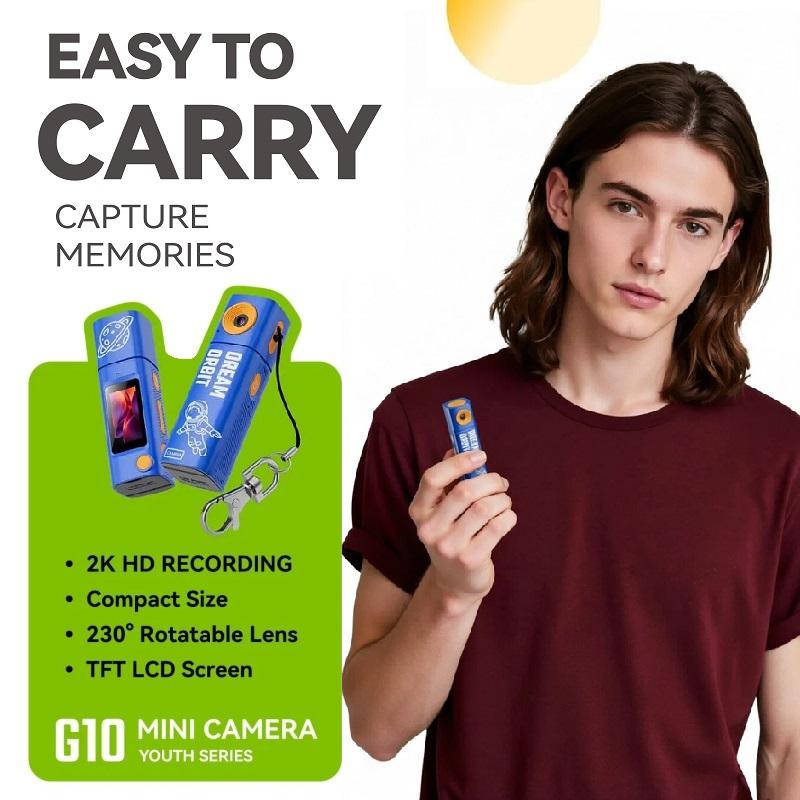 Action Camera 2K HD Portable Sports Camcorder for Students Outdoor Photography Video Long Battery