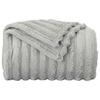 Grey Throw Blanket 150 x 130 cm Fleece
