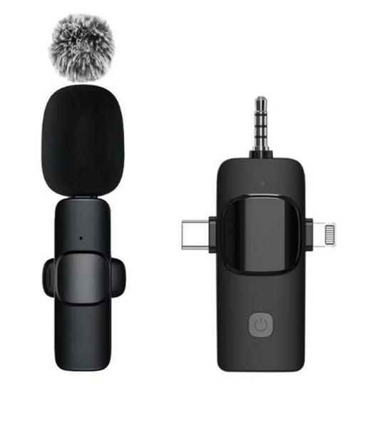Wireless Lavalier Microphone K1/K9/K6 with Plug-and-Play and Noise Reduction for Live Streaming