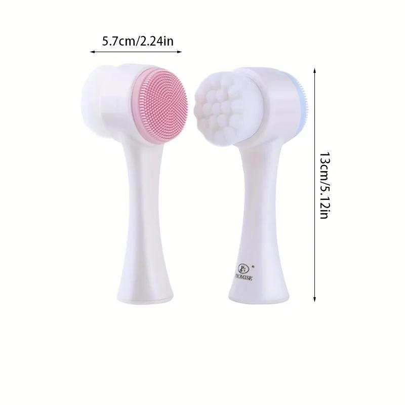Pet Paw Cleaning Brush, Dog Foot Washer Silicone Double-Sided Massage Brush, Plastic Pet Foot Cleaning Tool with Soft Bristles F