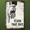 Metal Wall Sign Funny Bathroom Decor Vintage Tin Poster