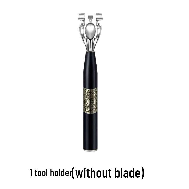 In-Stock 6-Layer Manual Men's Beard and Face Razor Blades with Chinese-Style Holder