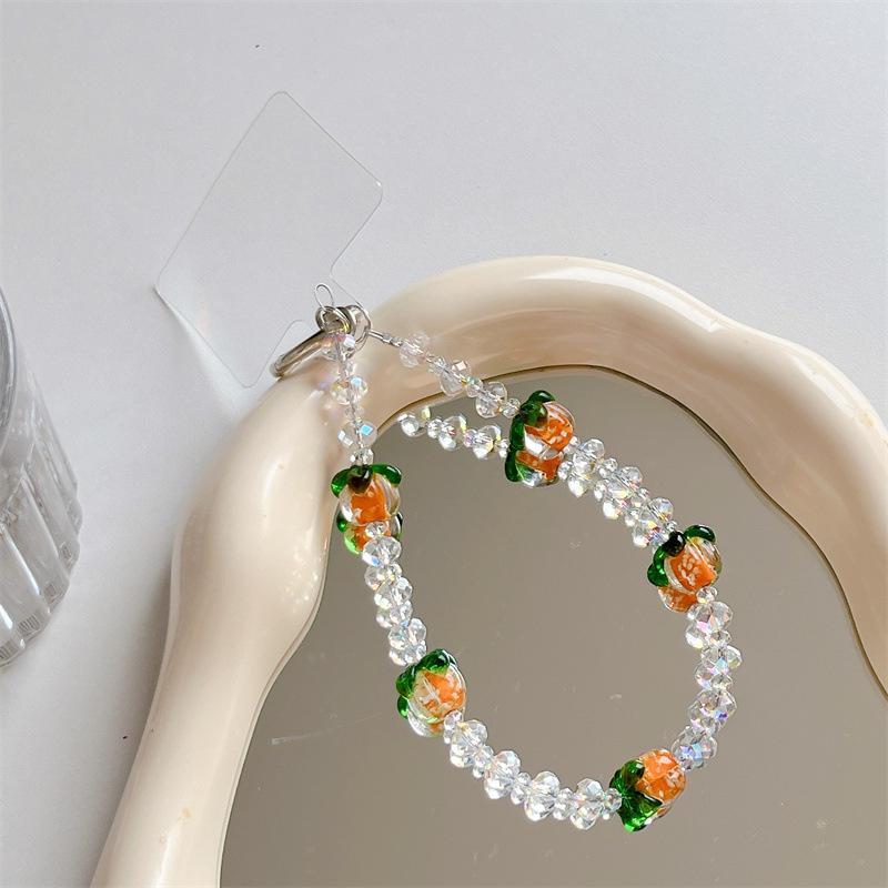 DIY Kristallperlen Persimmon Ruyi Armband: Perlenanhänger für Mobiltelefone und Damenaccessoires