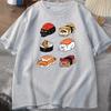 Kawaii Cute Cats Sushi T Shirt Women Y2k T-Shirt Summer Short Sleeve Tee Cartoon Print Tshirt Tees Women Clothing