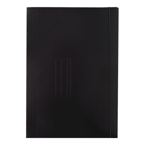 Folder with Elastic Band A4 Black Varnished 320g