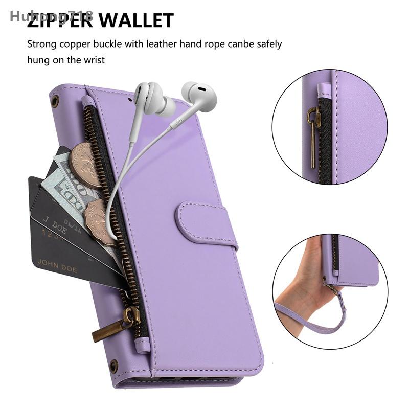 For Honor X6 X6A X6B X6S X7A X7b X7C X7E X8 X8A X8B X9 X9A X9b 4G 5G Case Zipper Coin Purse Flip Leather Cover Crossbody Bag Wireless Charging