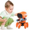 White/Pink/ Orange/ Blue Dancing Walking Robot Electric Dancing Robots for Kids Toddlers Boys & Girls Music Robot