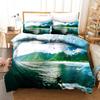 Surfing Bedspread Cover Package Surfboards Youth Ocean Sport Theme Bed Linen Package For Teens Polyester Fabric Waves Surfing Ocean Queen Dimension