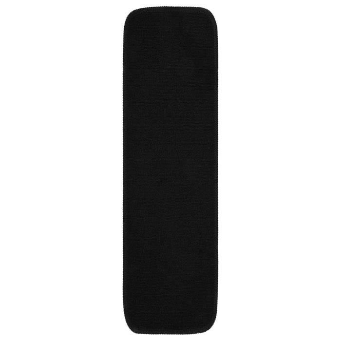 VidaXL Tapis d'escalier antidérapants 15pcs 75x20cm Noir Rectangulaire