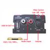 1set Car 12V 500W 2 Channels Mini Hi-Fi Stereo Audio Amp Subwoofer Aluminum Alloy Red L/R Speaker Power LED Indicator