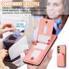 For Samsung Galaxy A56 5G Case Card Holder Kickstand Leather + TPU Phone Cover with Shoulder Strap