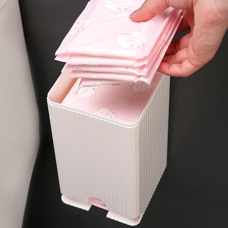 Wall Mounted Sanitary Towel Holder Multifunctional Tissue Dispenser Bathroom Organizers Sanitary Napkin Storage Box