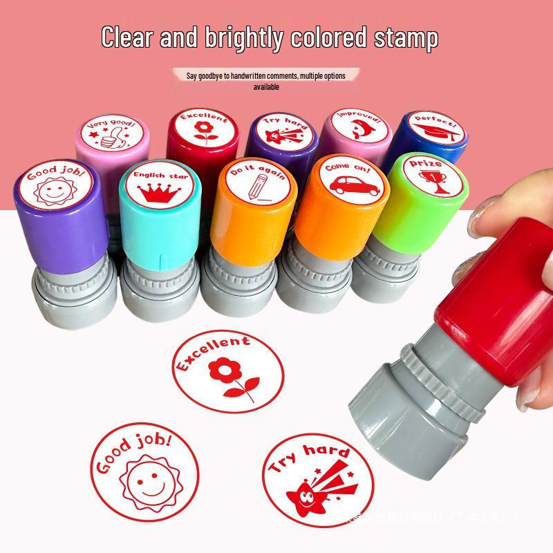 English Teacher's Grading Stamp: Encouragement and Praise for Primary Students