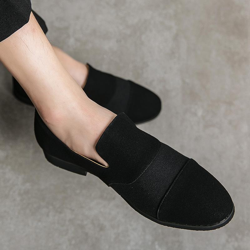 Летние новые дышащие ленивые туфли-бини Британские остроносые матовые повседневные кожаные туфли 38