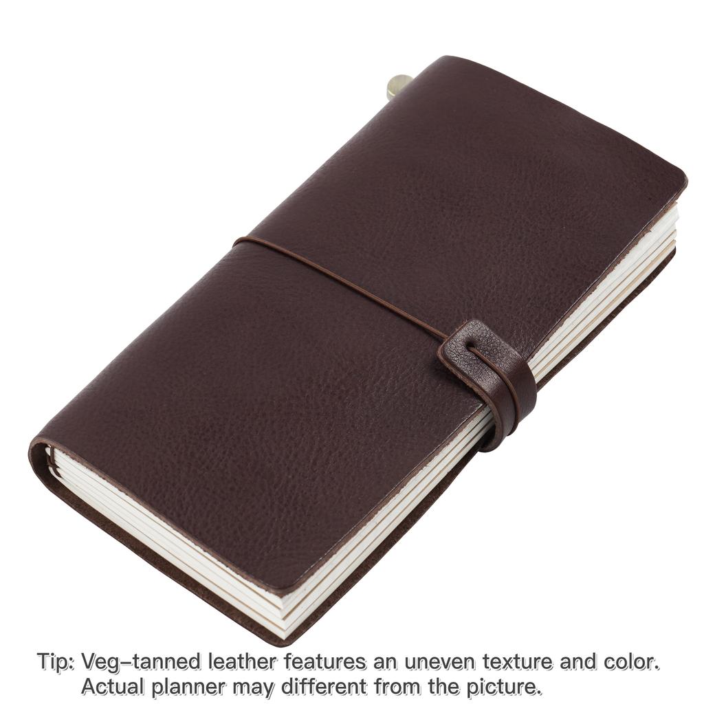 Moterm Compact Series Standard Size Traveler Notebook Full Grain Vegetable Tanned Leather Organizer Diary Sketchbook Planner