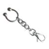 Portable Key Ornament Stainless Steel Horseshoe Keychain Drop Earrings Bag Accessories Perfect Gift for Animal Lovers