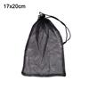 Nylon Drawstring Storage Pouch Bag Black Mesh Pouch Portable Laundry Bag