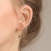 Felt&Son Langer Diamant-Ohrring (14 Karat Gold)