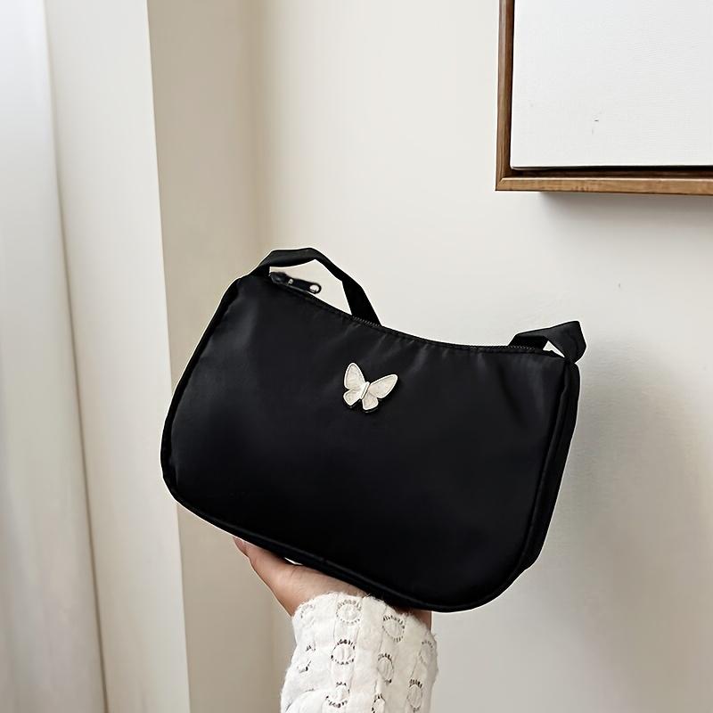 XYKK01 Unisex Minimalistische Chique Handtas Clutch met Ritssluiting, Duurzame Nylon Dagelijkse Portemonnee voor Vrouwen Elegante Formele Avondtas
