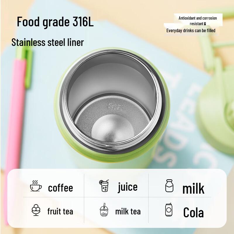 Skechers 550mL Milk Foam Stainless Steel Direct Drink Cup