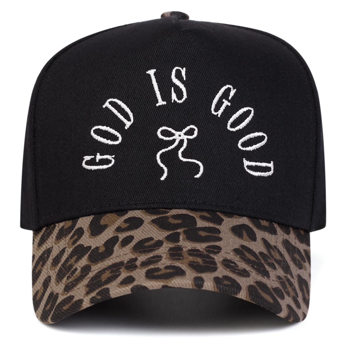

Unisex God Is Good Bow Embroidery Baseball Caps Spring Autumn Outdoor Adjustable Casual Hats Sunscreen Hat Sports Cap