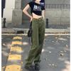 Jeans High Waisted Loose 2022 Women's Vintage Wide Leg Cargo Jeans High Street Retro Straight Leg Women's Patchwork Cargo Jeans
