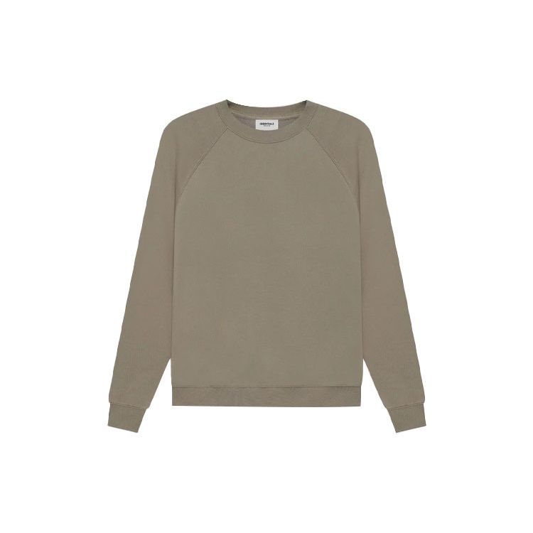 Fear of God Essentials Fleece Crewneck Sweatshirt Unisex Tops Taupe FOG-SS21-591