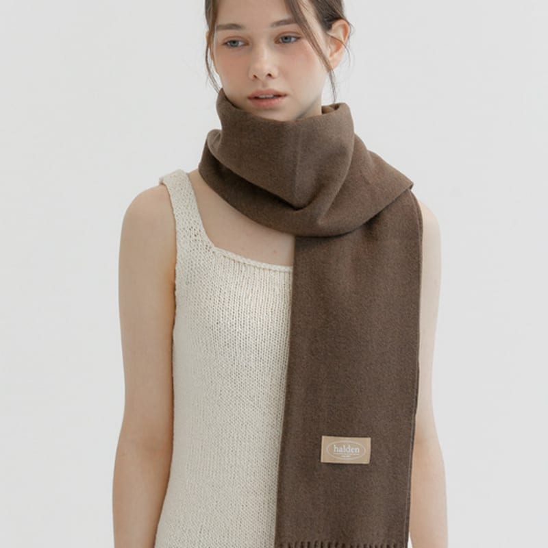 

halden solid soft muffler (M027_brown) brown