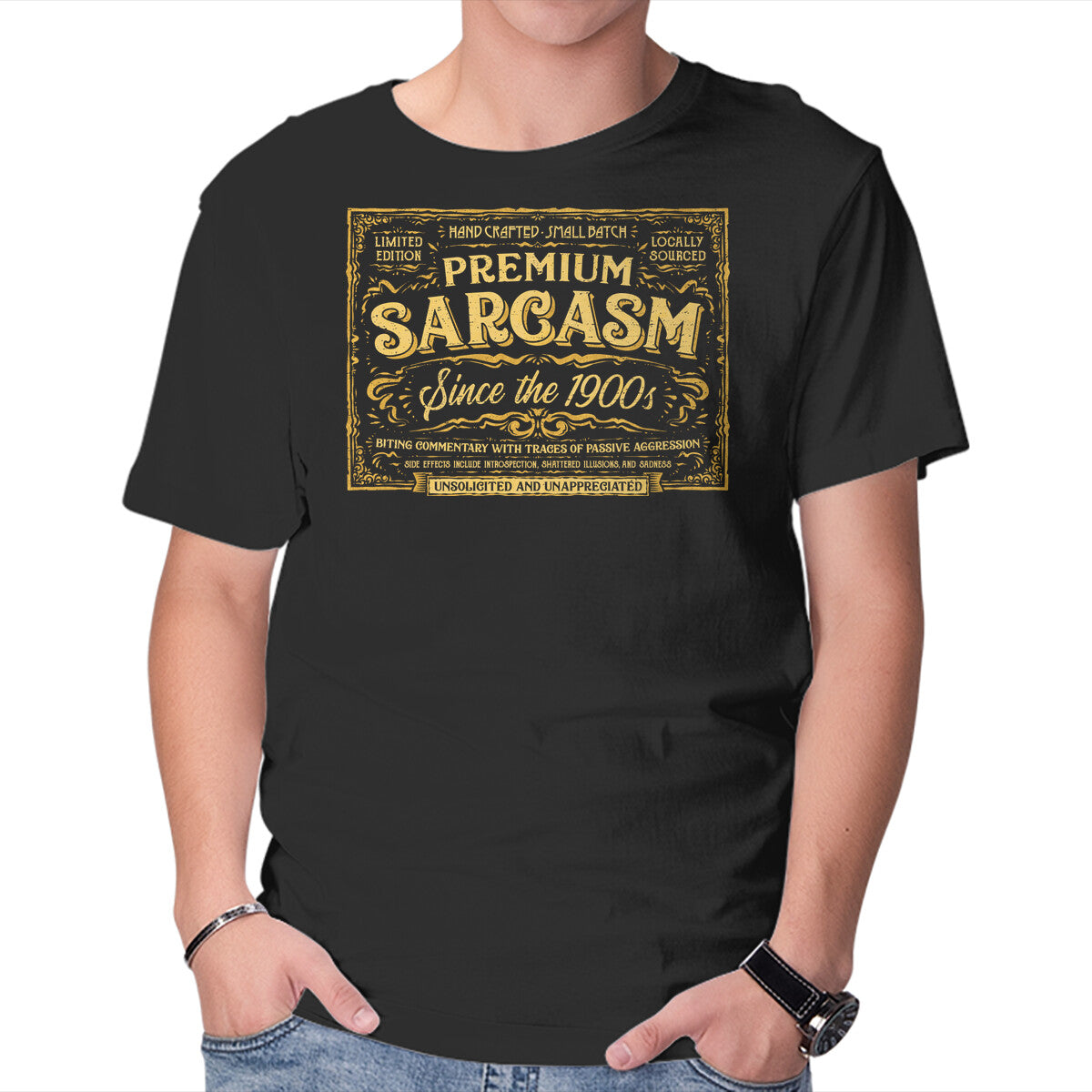 Unisex Crew Neck T-Shirt Premium Sarcasm Graphic Short Sleeve Casual Tee XL