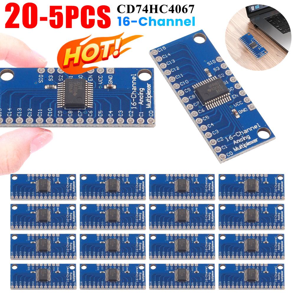 1-10PCS-5 CD74HC4067 16-Channel Analog Digital Multiplexer Breakout Board Module for Arduino 2V-6V Microcontroller 16 Device