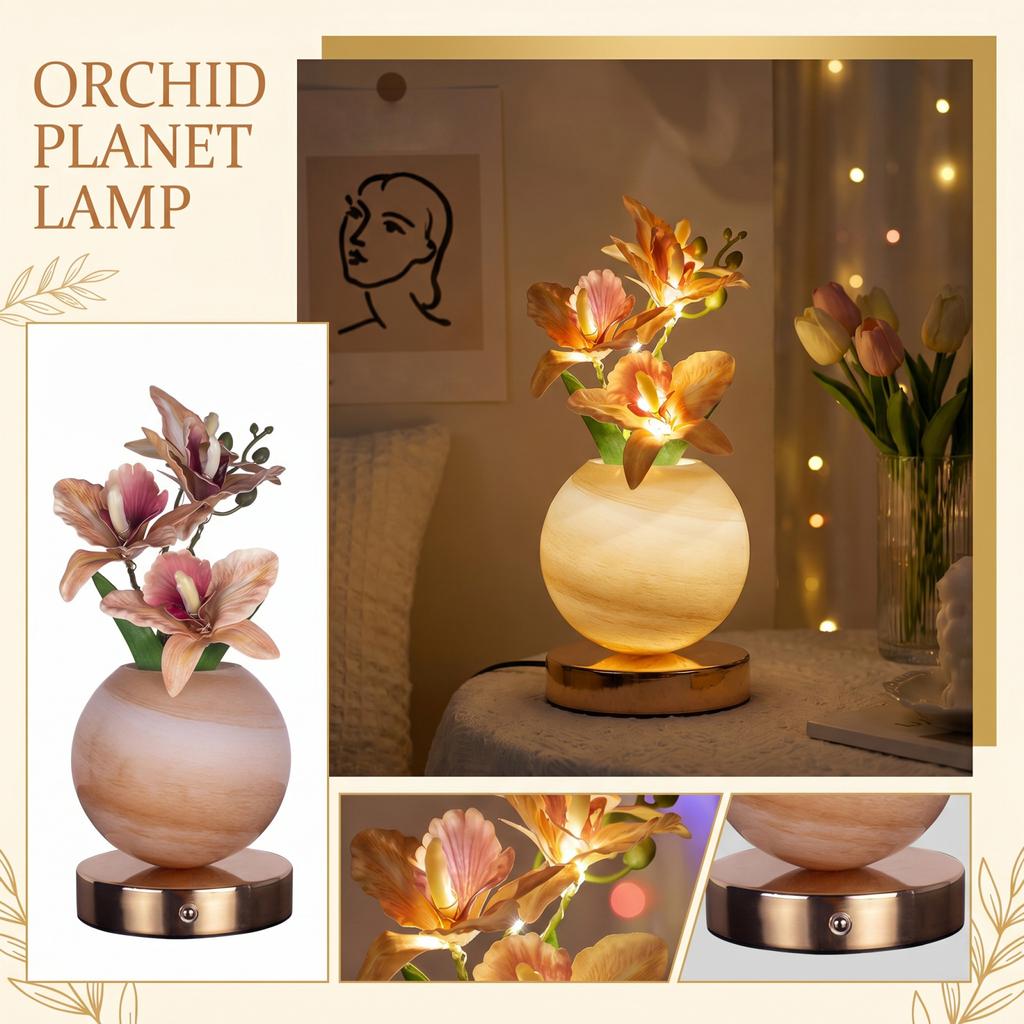 Artificial Phalaenopsis Planet for Home Decor