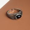 Xiaomi BF CLUB 925 Sterling Silver Ring For Women Jewelry Retro Black Red Stone Vintage Handmade Ring Allergy For Party Birthday Gift