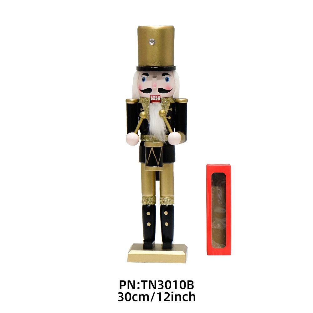 

Painted Soldier Doll Handicraft Handcraft Figurine Advent Supplies Nutcracker Doll Xmas Party Drummer
