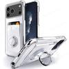 Card Slot Clear Phone Case for iPhone 17 Pro Max 17 Air Ring Holder Shockproof Soft Silicone Back Cover Stand Funda for iPhone 17Pro