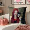 Kpop IITZY Cushion Cover Pillowcase Short Plush Invisible zipper Room Sofa Cushion Cover